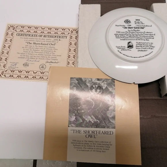 The Short-Eared Owl Collection Plate. - Picture 3 of 5